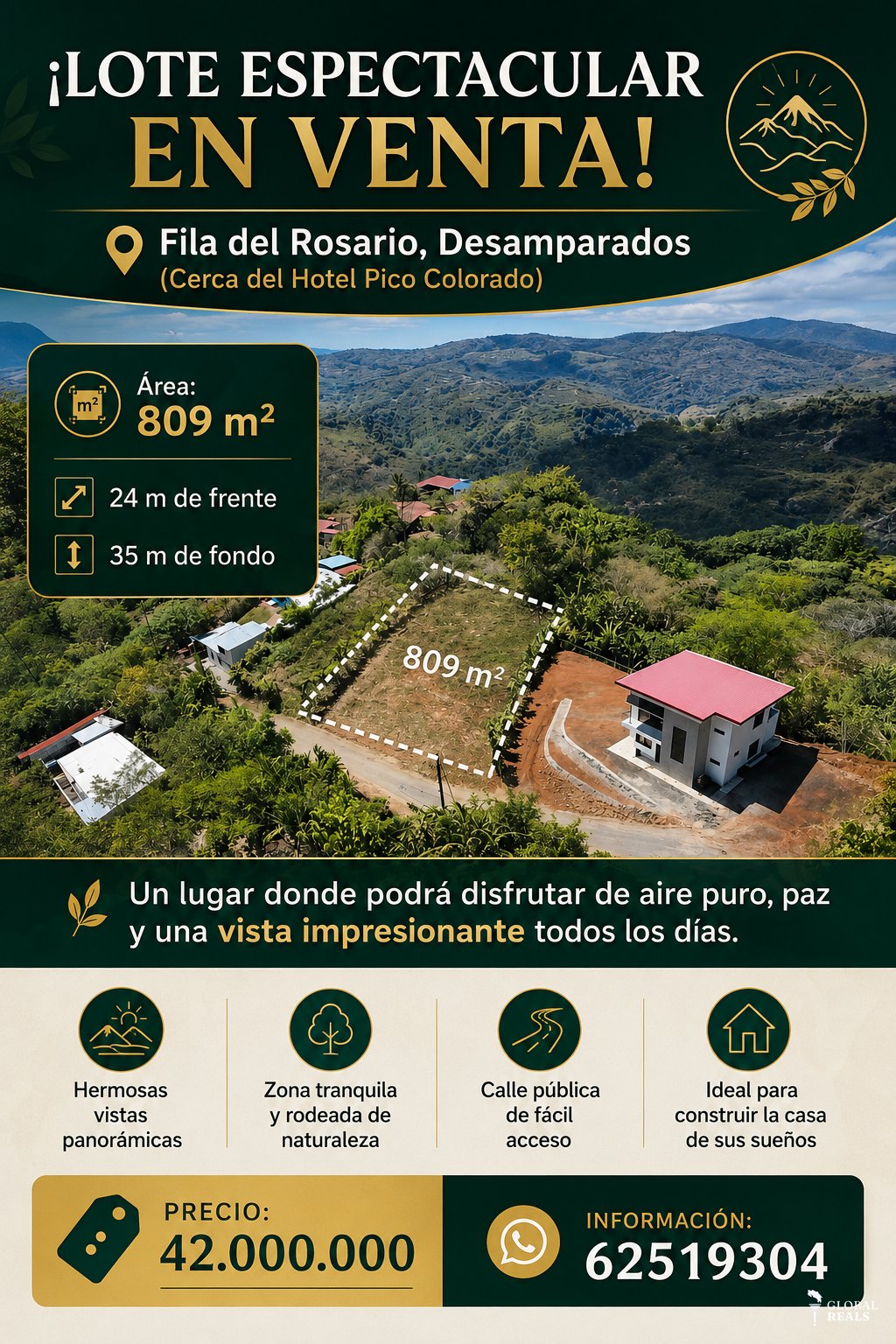 EXCLUSIVA PROPIEDAD EN VENTA | FILA DEL ROSARIO, DESAMPARADOS