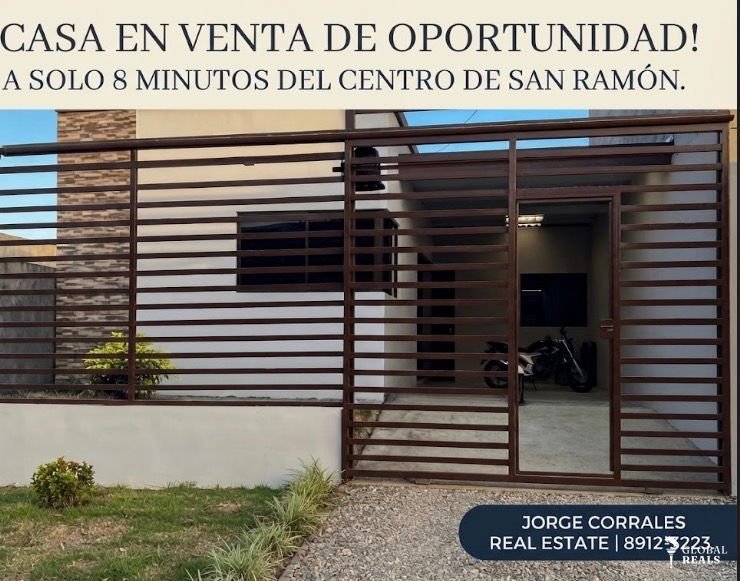 🏡✨ ¡OPORTUNIDAD ÚNICA: HERMOSA CASA MODERNA A SOLO 8 MINUTOS DEL CENTRO DE SAN RAMÓN!