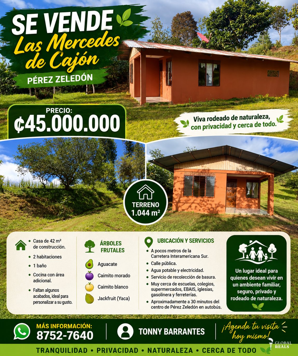 🏡🌿 **¡SE VENDE HERMOSA PROPIEDAD EN LAS MERCEDES DE CAJÓN, PÉREZ ZELEDÓN! ** 🌿🏡