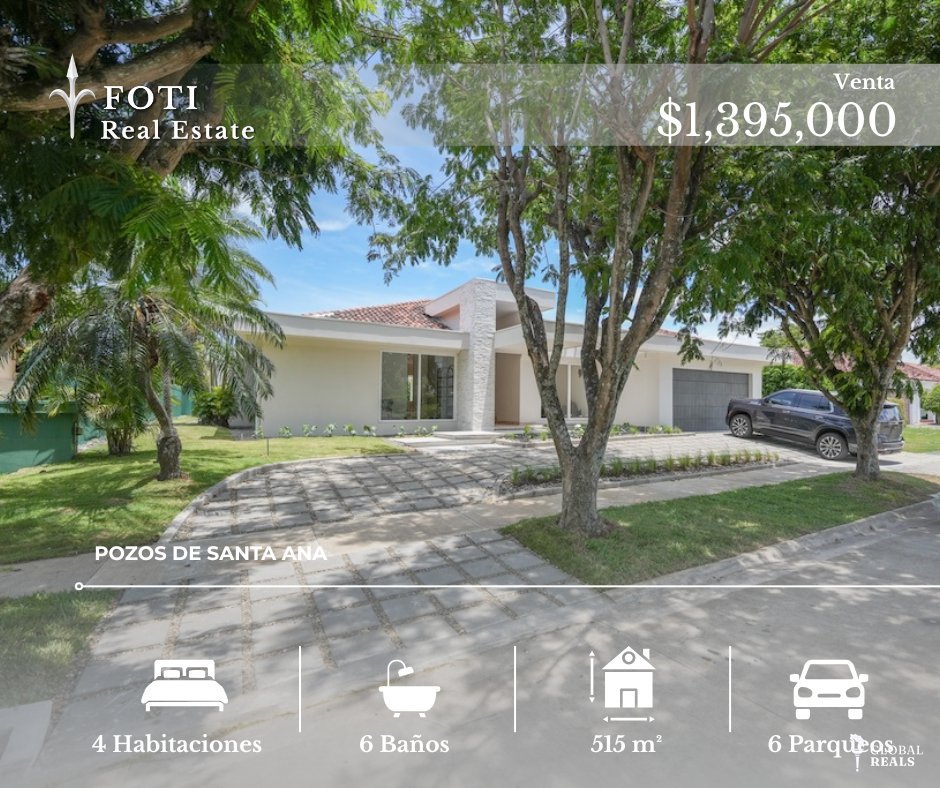 En Venta | Residencia de un Nivel en Bosques de Lindora