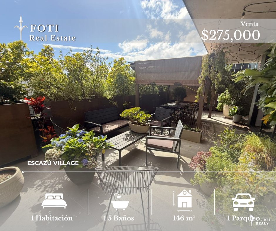 Escazú Village | Terraza Privada de 74 m² | Apartamento Esquinero