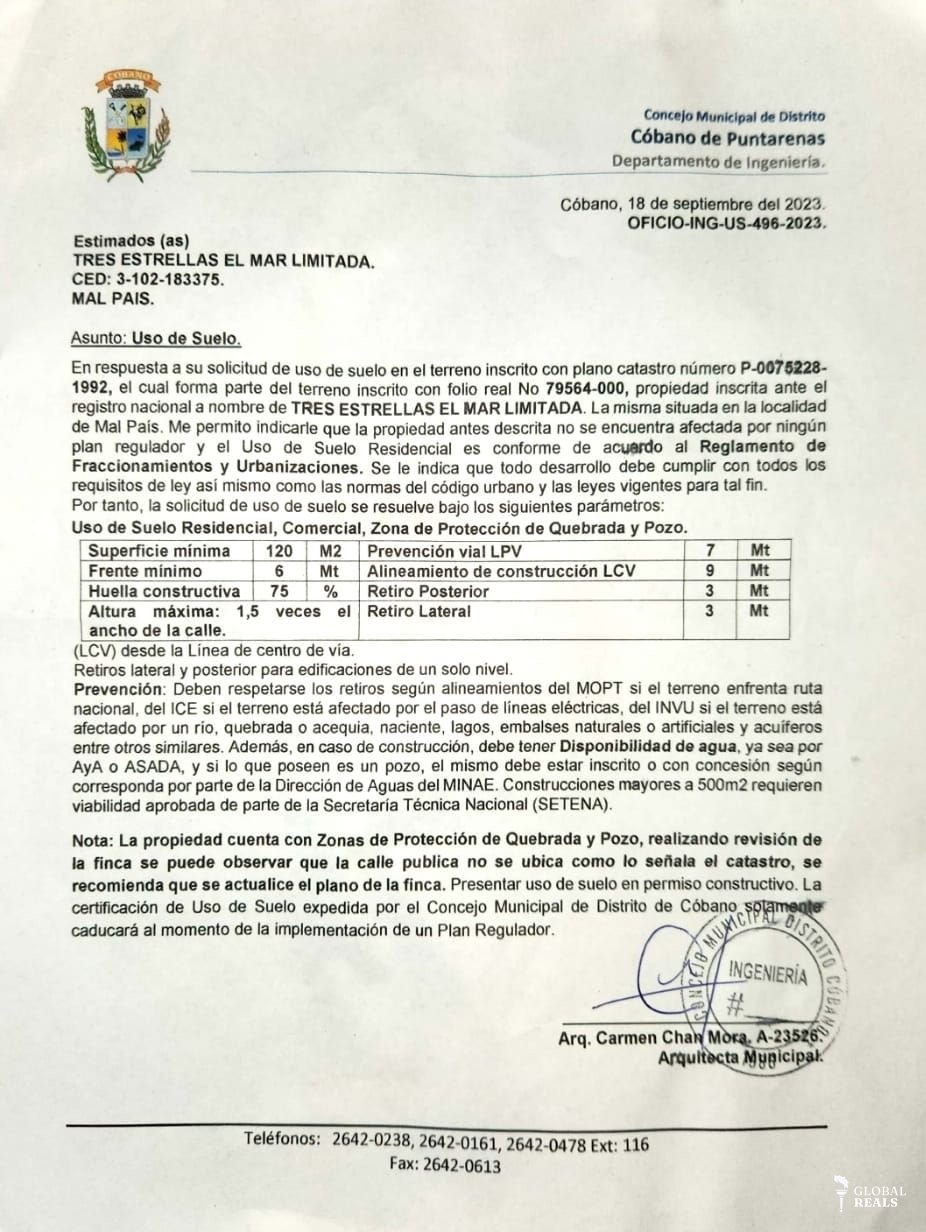 Propiedad en Malpais , Costa Rica
