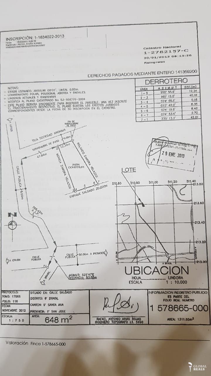 Lote para construir en Brazil de Sta Ana